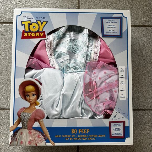 Disney Bo Peep Costume for Adults - Toy Story Women’s Size XLarge Dress & Bonnet - Picture 5 of 7